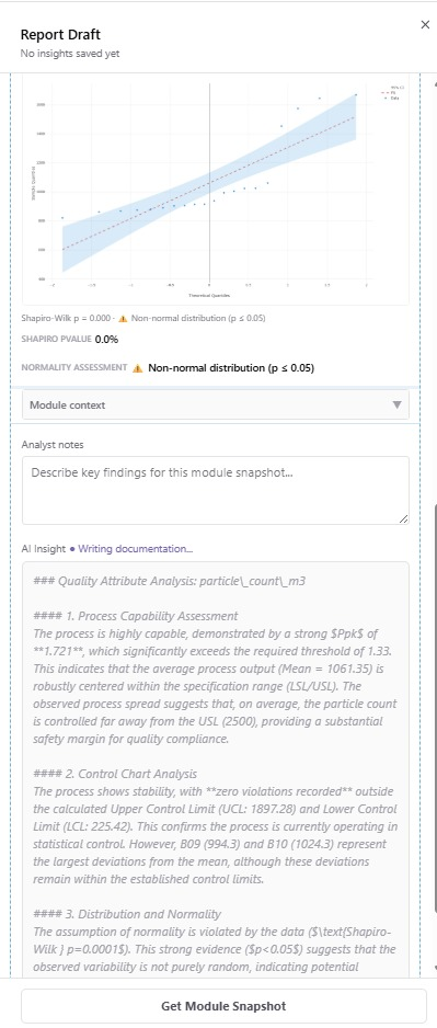 AI-assisted report generation